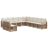 vidaXL Garden Sofa Set 12 pcs Black poly rattan