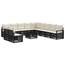 vidaXL Garden Sofa Set 12 pcs Black poly rattan