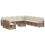 vidaXL Garden Sofa Set 12 pcs Black poly rattan