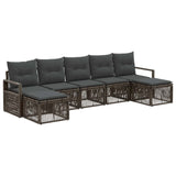 vidaXL Garden Sofa Set 8 Pieces Black Poly Rattan