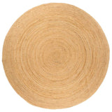 vidaXL Rug round 90 cm braided jute