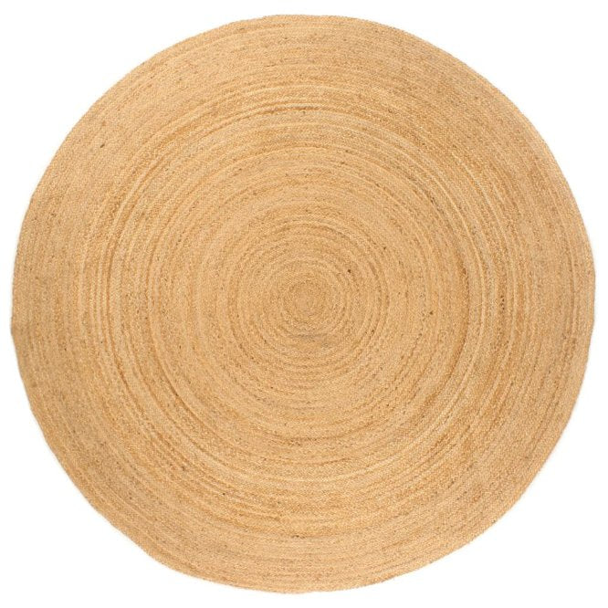 vidaXL Rug round 90 cm braided jute