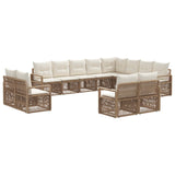 vidaXL Garden Sofa Set 13 pcs Black poly rattan