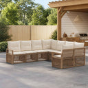 vidaXL Garden Sofa Set 8 pcs 8-Seater Black poly rattan