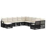 vidaXL Garden Lounge Set 12 pcs Black poly rattan