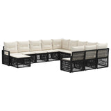 vidaXL Garden Sofa Set 13 pcs Black poly rattan
