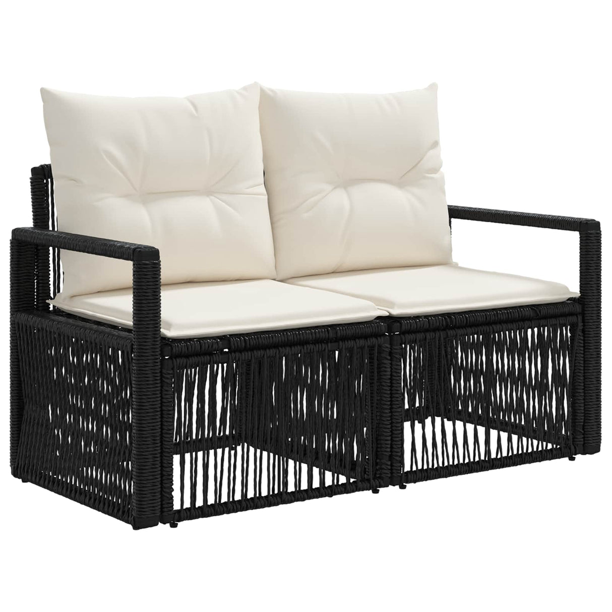 vidaXL Garden Sofa Set 13 pcs Black poly rattan
