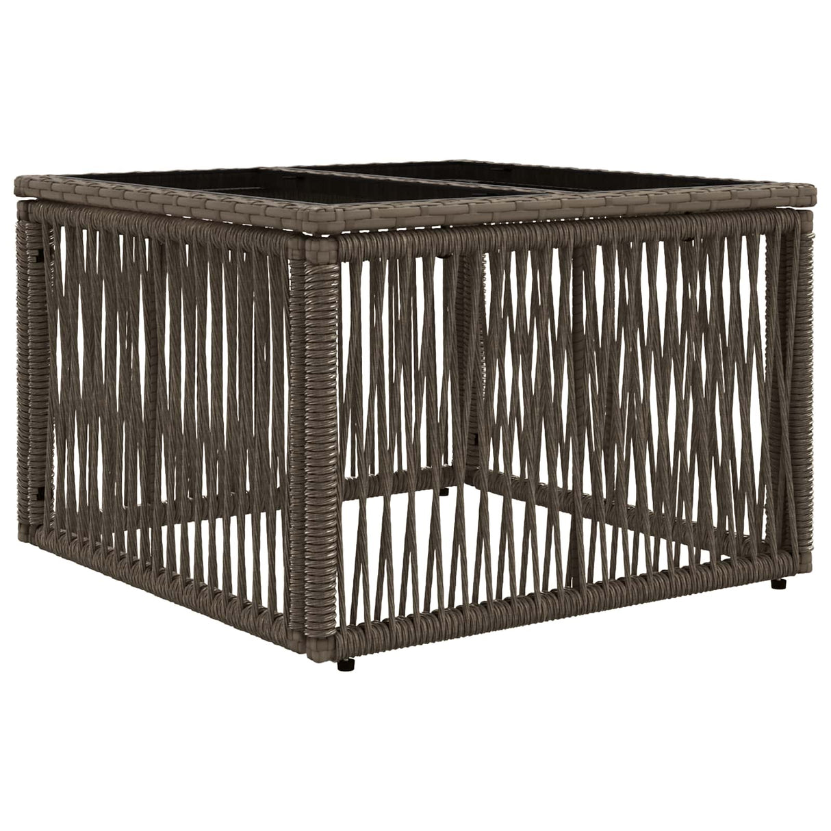 vidaXL Tuinbank Set 7 st Zwart poly rattan
