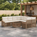 vidaXL Tuinbank Set 9 st Zwart poly rattan