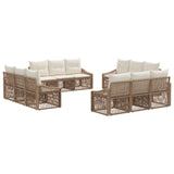 vidaXL Garden Lounge Set 13 pcs Black poly rattan