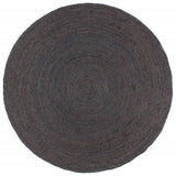 vidaXL Handmade Round Rug 90 cm Jute Grey