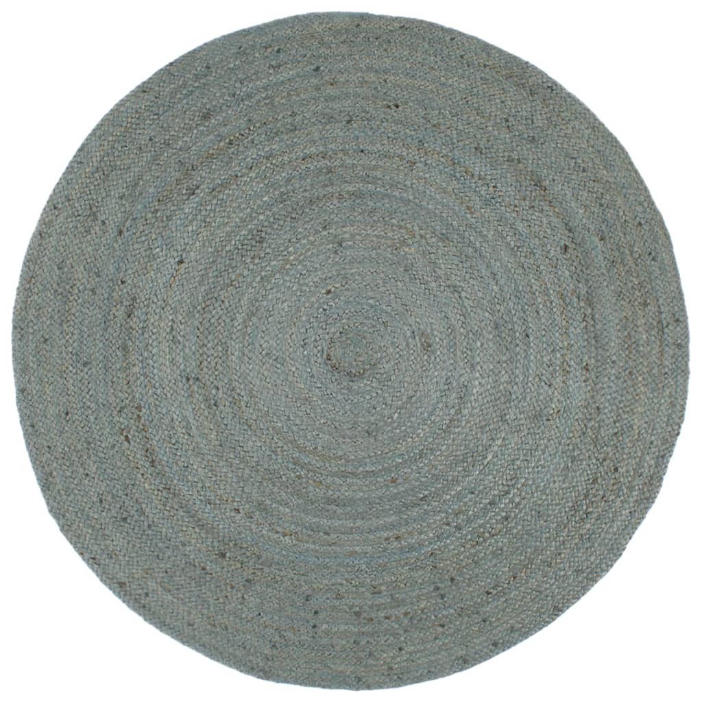 vidaXL Handmade Round Rug 90 cm Jute Grey