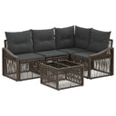 vidaXL Tuinbank Set 5 pcs Zwart poly rattan