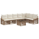 vidaXL Garden Sofa Set 8 pcs Black poly rattan