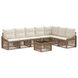 vidaXL Garden Sofa Set 8 pcs Black poly rattan