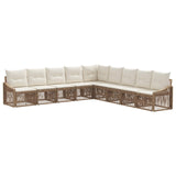 vidaXL Garden Sofa Set 10 pcs Black poly rattan