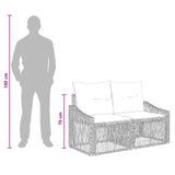 vidaXL Tuinbank Set 10 pcs Zwart poly rattan