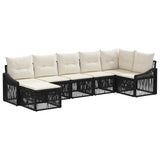 vidaXL Tuinbank Set 8 pcs Zwart poly rattan