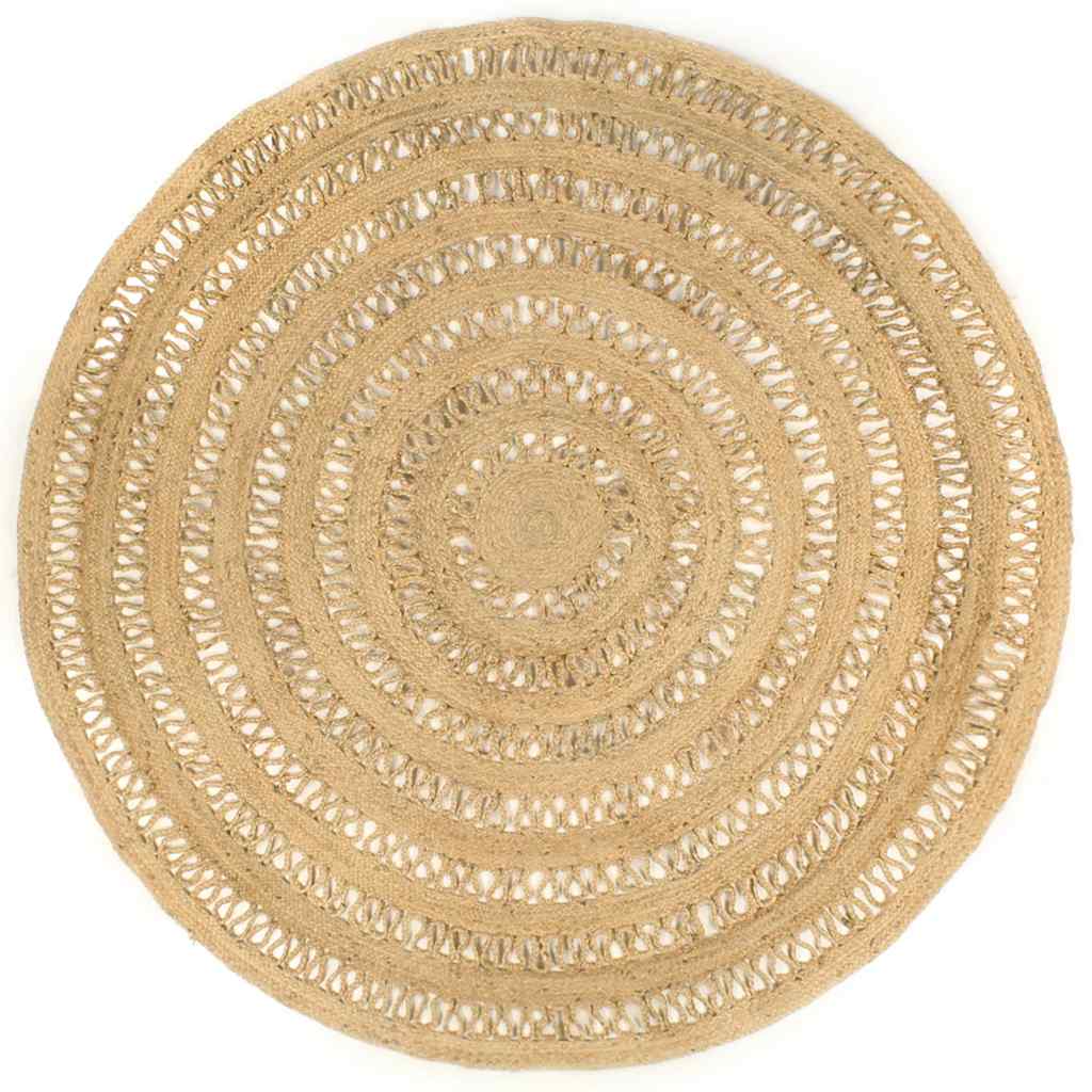 vidaXL Handmade Braided Jute Rug 90 cm