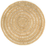 vidaXL Handmade Braided Jute Rug 90 cm