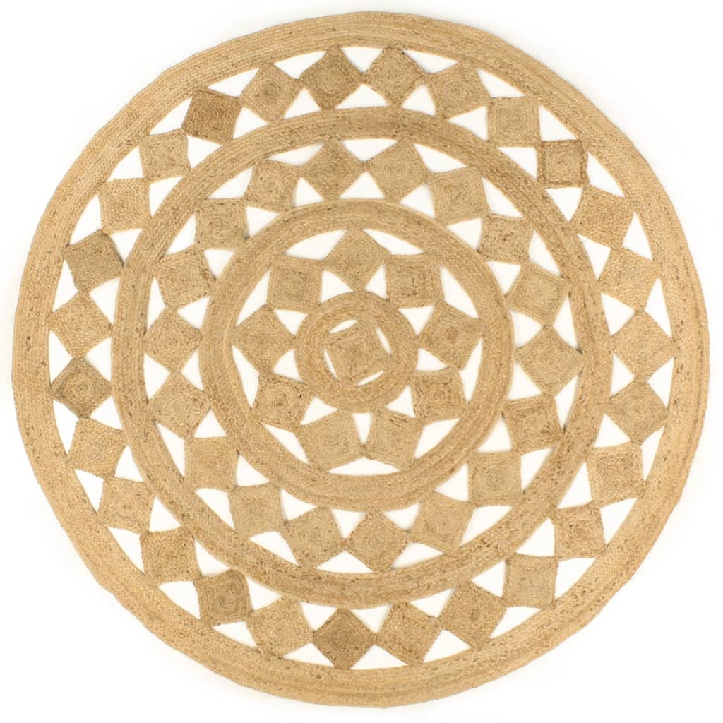 vidaXL Rug handmade 90 cm braided jute