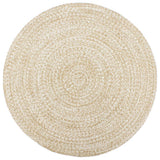 vidaXL Vloerkleed handgemaakt 90 cm jute wit en naturel