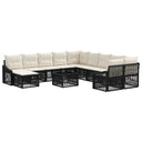 vidaXL Garden Sofa Set 12 pcs Black poly rattan