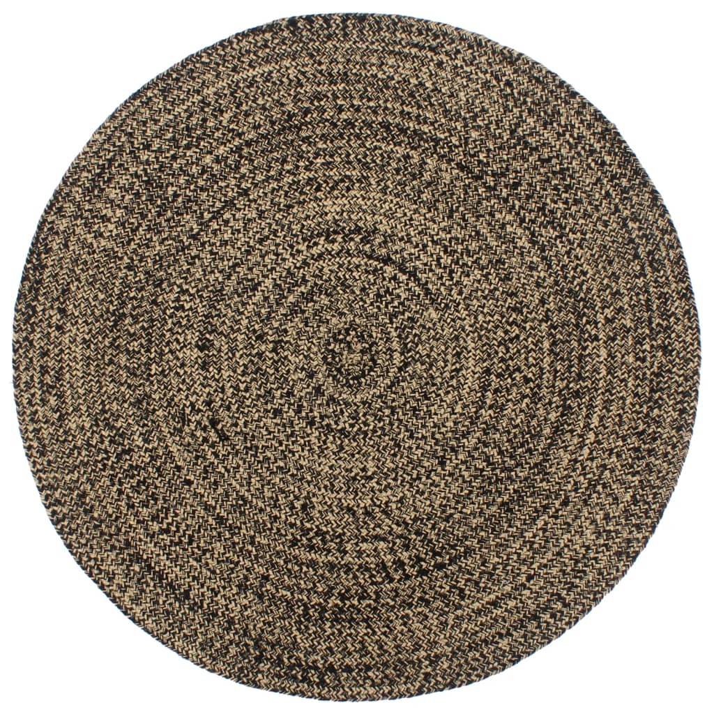 vidaXL Vloerkleed handgemaakt 90 cm jute wit en naturel