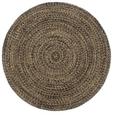 vidaXL Vloerkleed handgemaakt 90 cm jute wit en naturel