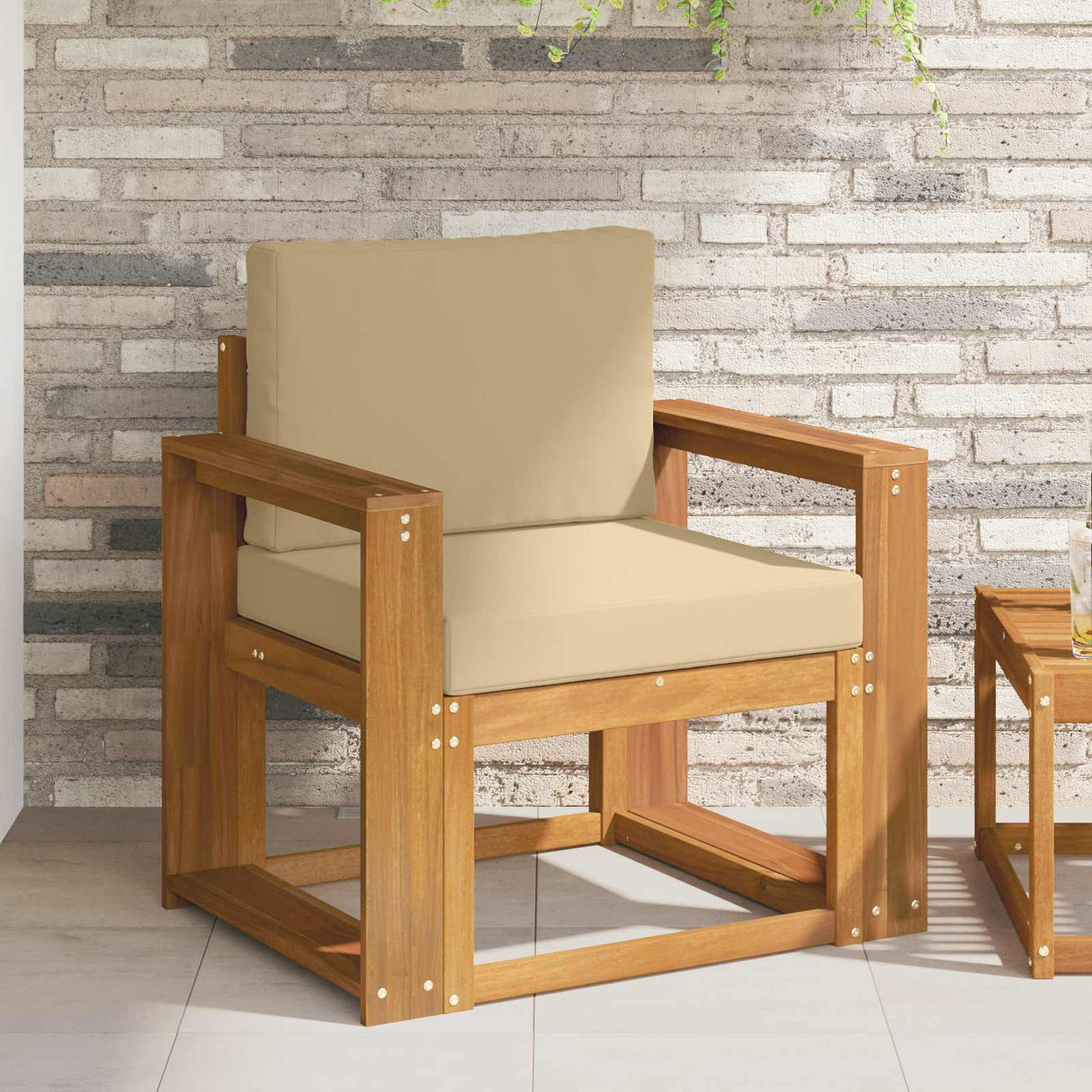 vidaXL Buiten bank set Massief Acacia Hout Naturel