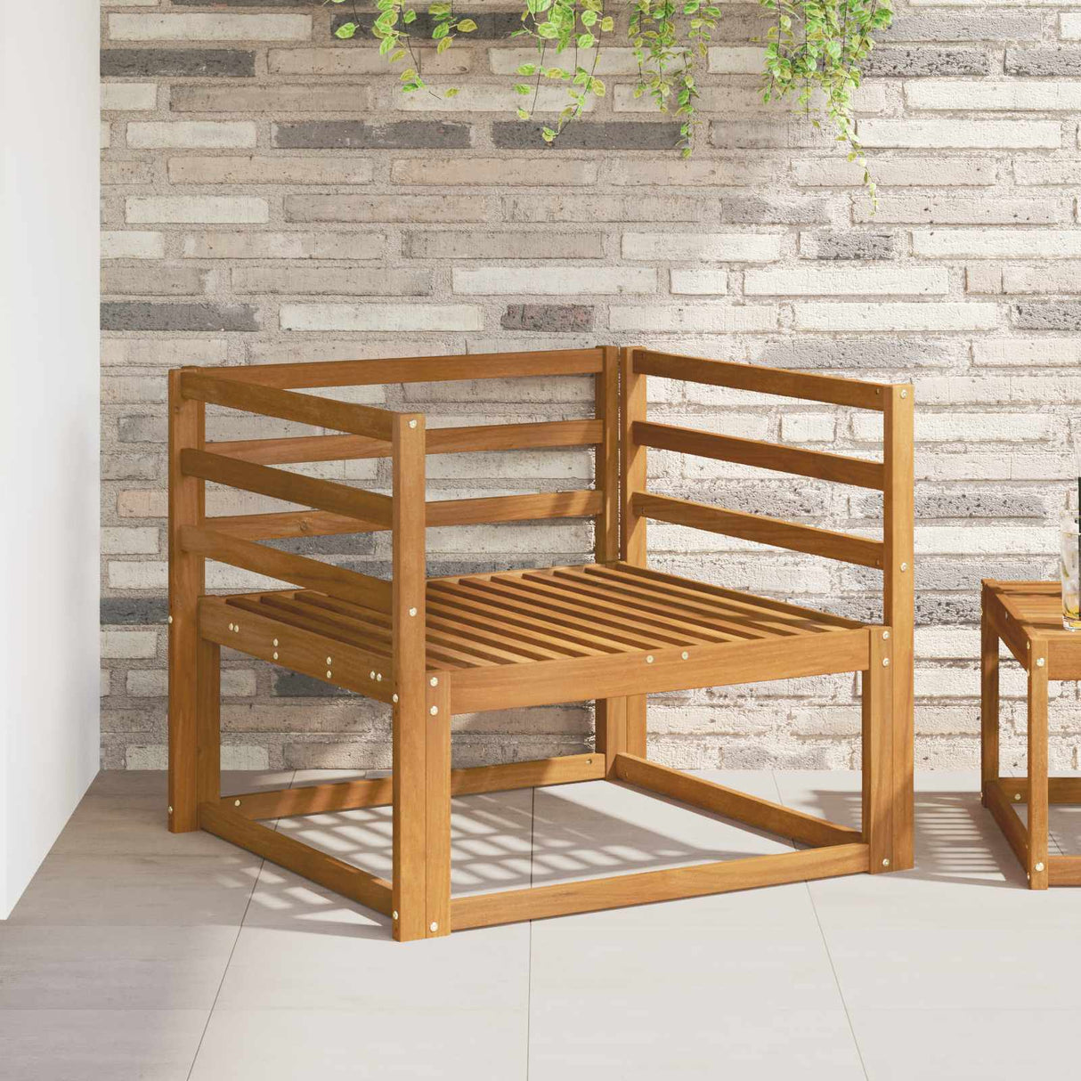 vidaXL Buiten Midden Sofa Massief Acacia Hout Naturel