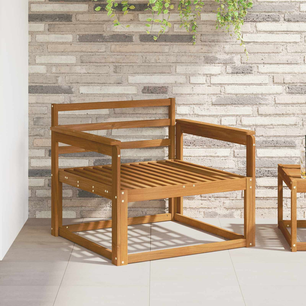 vidaXL Buiten Midden Sofa Massief Acacia Hout Naturel