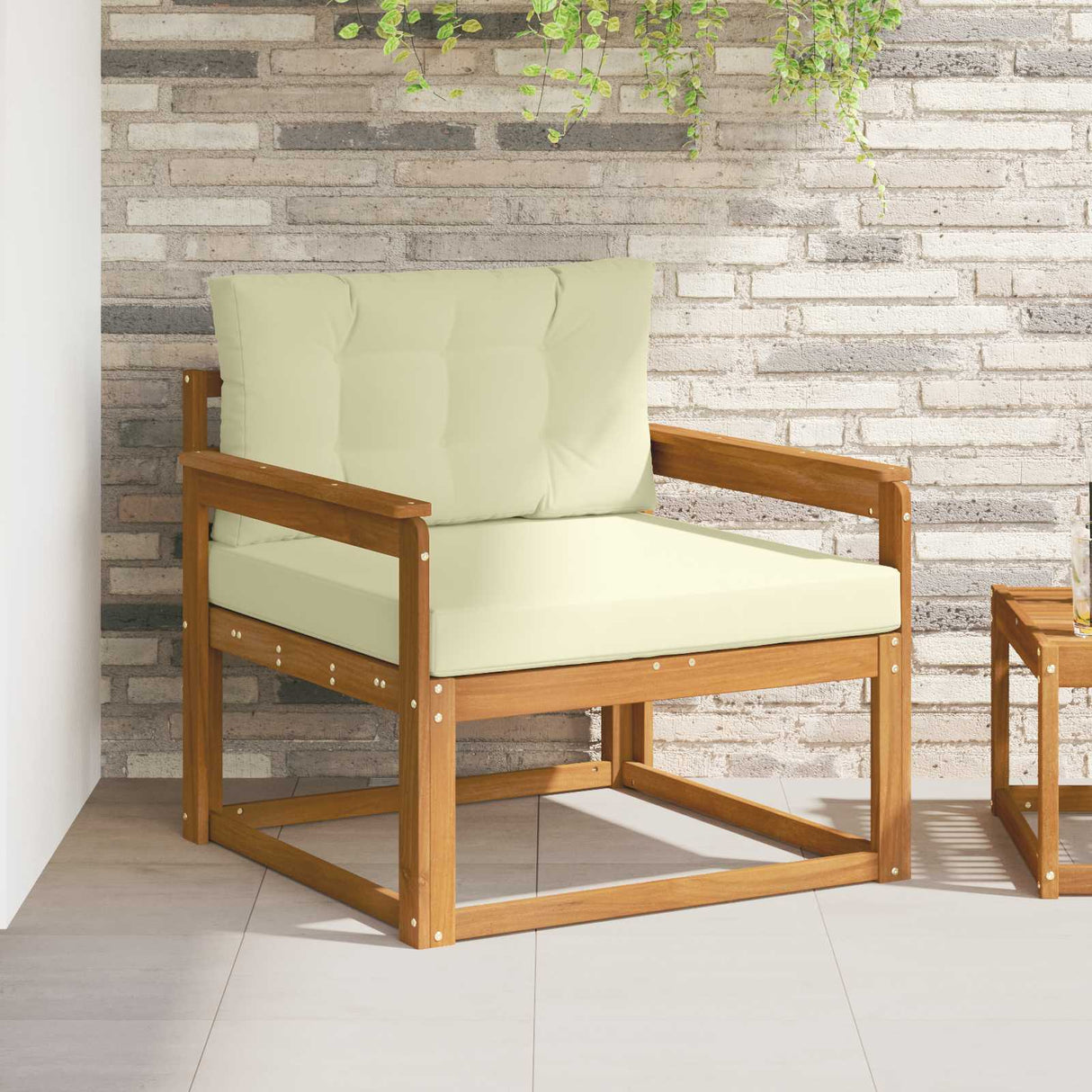 vidaXL Buiten Midden Sofa Massief Acacia Hout Naturel