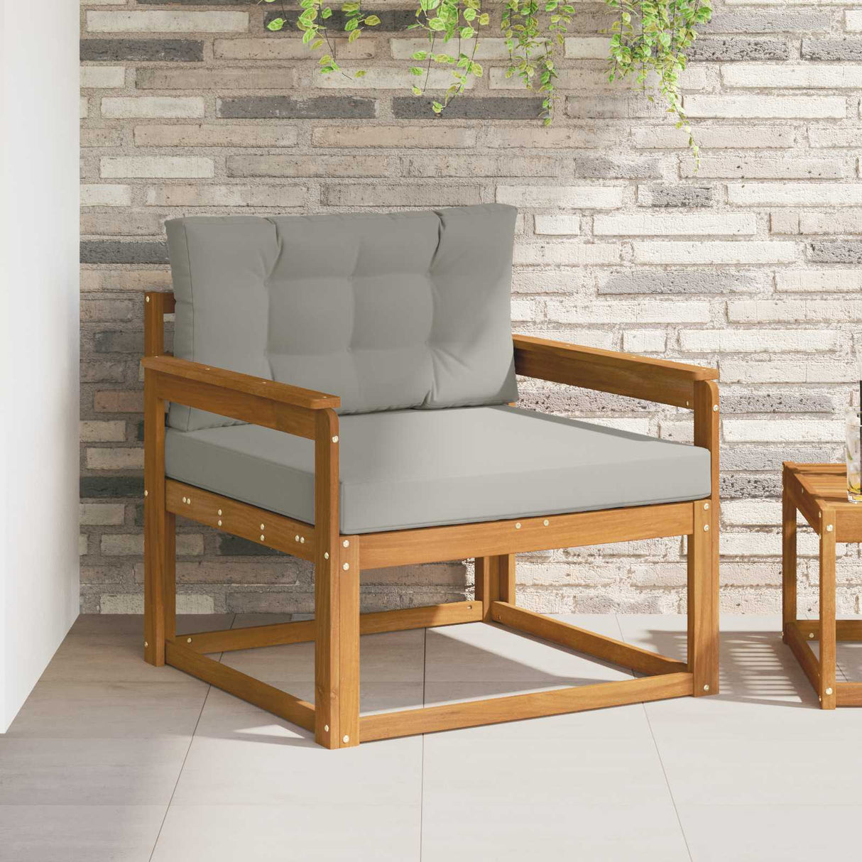 vidaXL Buiten Midden Sofa Massief Acacia Hout Naturel