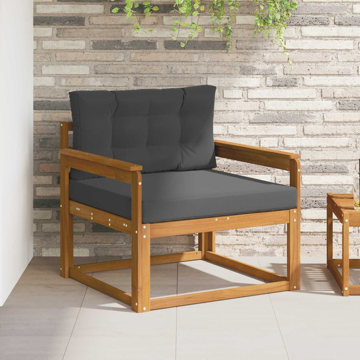 vidaXL Buiten Midden Sofa Massief Acacia Hout Naturel