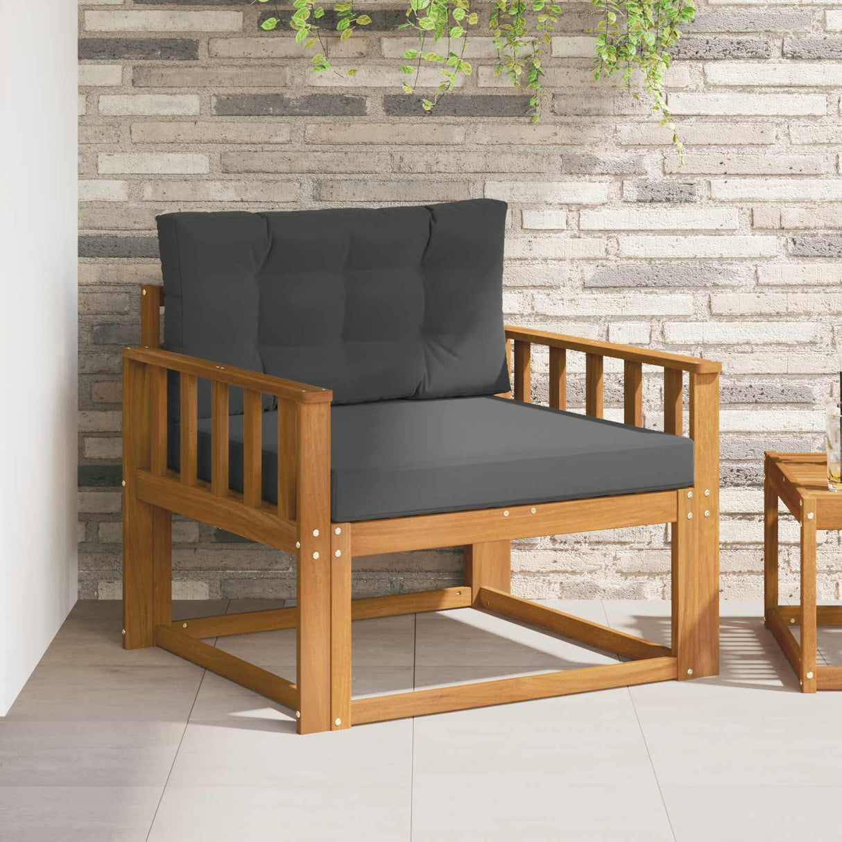 vidaXL Buiten Midden Sofa Massief Acacia Hout Naturel