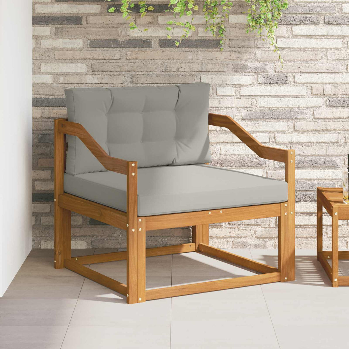 vidaXL Buiten Midden Sofa Massief Acacia Hout Naturel