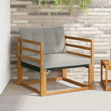 vidaXL Buiten bank set Massief Acaciahout en Textilene Naturel