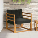 vidaXL Buiten bank set Massief Acaciahout en Textilene Naturel