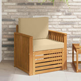 vidaXL Outdoor Sofa Solid Acacia Wood Natural