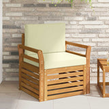 vidaXL Outdoor Sofa Solid Acacia Wood Natural