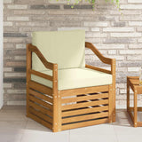 vidaXL Outdoor Sofa Solid Acacia Wood Natural