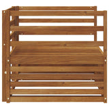 vidaXL Buiten bank set Massief Acacia Hout en Polyester Naturel