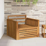 vidaXL Buiten bank set Massief Acacia Hout en Polyester Naturel