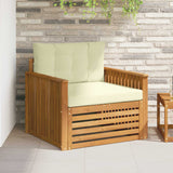 vidaXL Buiten bank set Massief Acacia Hout en Polyester Naturel