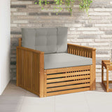 vidaXL Buiten bank set Massief Acacia Hout en Polyester Naturel