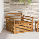 vidaXL Buiten bank set Massief Acacia Hout en Polyester Naturel