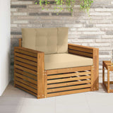 vidaXL Buiten bank set Massief Acacia Hout en Polyester Naturel