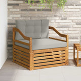 vidaXL Buiten bank set Massief Acacia Hout en Polyester Naturel