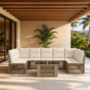 vidaXL Garden Lounge Set 7 Pieces Black Poly Rattan
